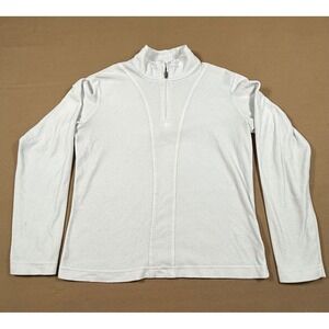 Columbia XCD Womens Medium White Pullover Half Zip Fleece Activewear Top